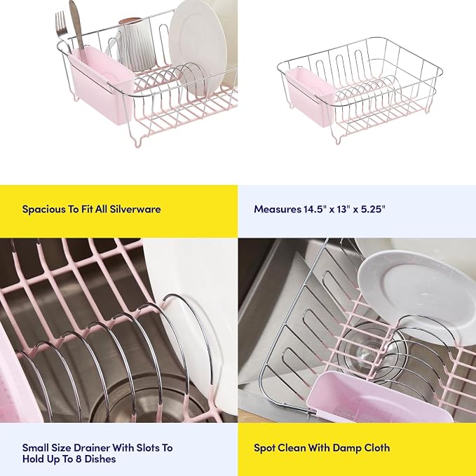 Dish Drying Rack & Cutlery Holder 2 Piece Set - Image 6