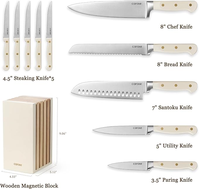 CAROTE 11 Pieces Knife Set - Image 2