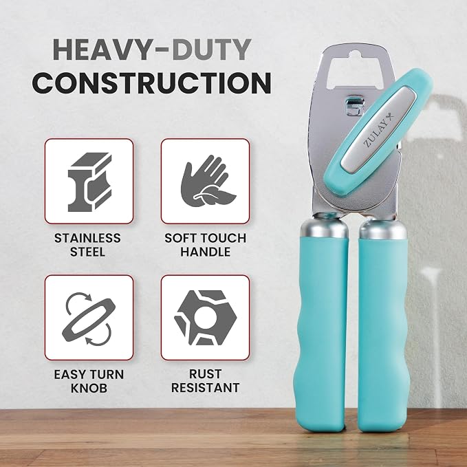 Zulay Kitchen Heavy Duty Stainless Steel Can Opener Manual - Image 3