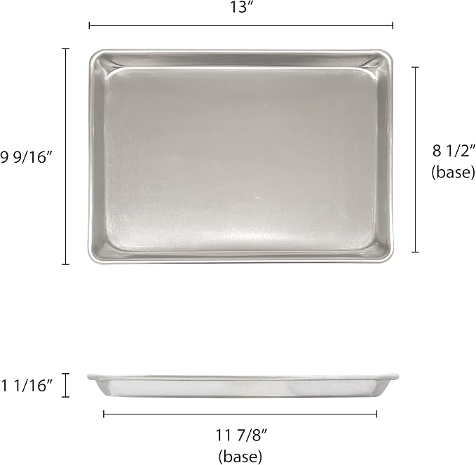 Excellante 9 1/2" X 13" Quarter Size Aluminum Sheet Pan, Comes In Each - Image 2