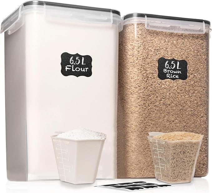 WHITE FEATHER SUPPLIES 2 PC Large Food Storage Containers by WhiteFeather