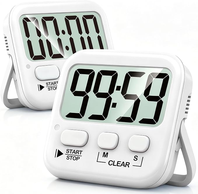 Antonki 2 Pack Digital Timer for Kids, Magnetic Countdown Kitchen Timers for by Antonki