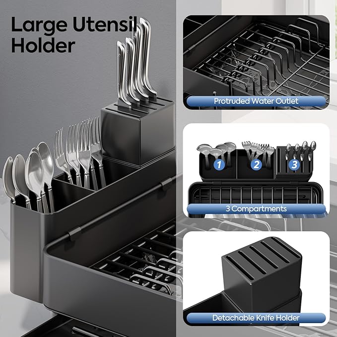 Expandable Dish Rack with Drainboard - Image 5