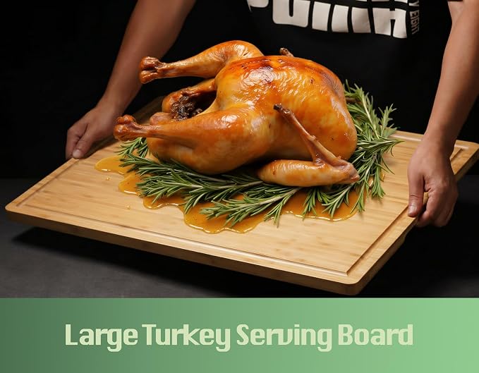 Allsum 24x18" Extra Large Bamboo Cutting Boards - Image 4