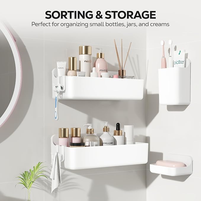 Nieifi Adhesive Wall Shelf, Shower Shelves, Shower Organizer - Image 8