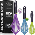 Eddeas Silicone Whisk, 500°F Heat Resistant Non Scratch Coated Whisks by Eddeas