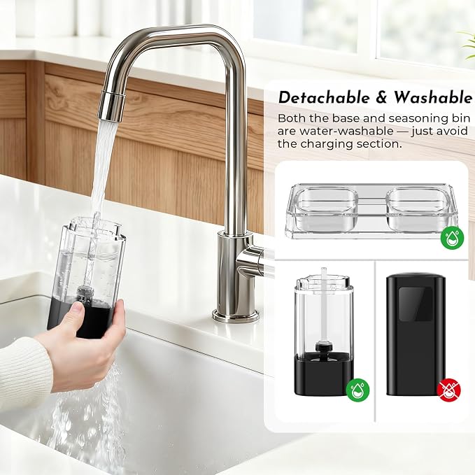 Upgraded Larger Capacity Electric Salt and Pepper Grinder Set Rechargeable - Image 8