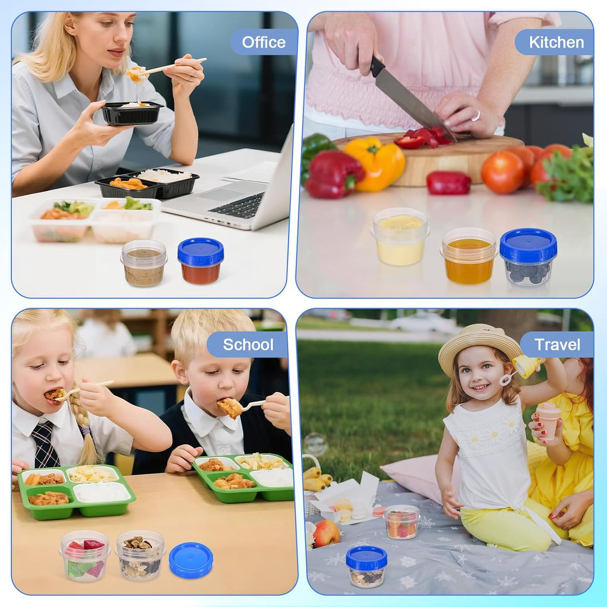 12 Pcs 2 oz Salad Dressing Container To Go Small Sauce Containers with