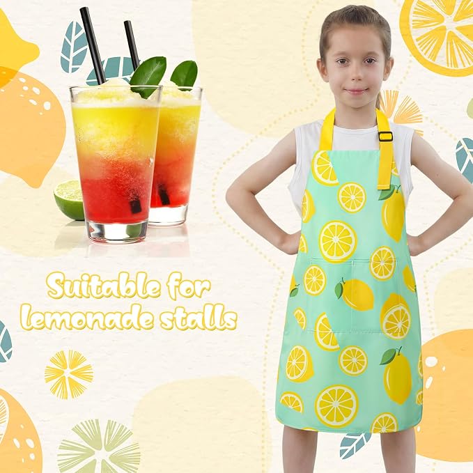 2 Pack Kids Apron, Cute Cooking Aprons, Waterproof Art Apron - Image 4