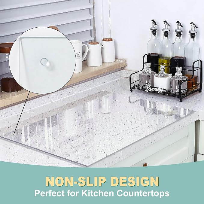 VASUHOME Large Tempered Glass Cutting Board - Image 4