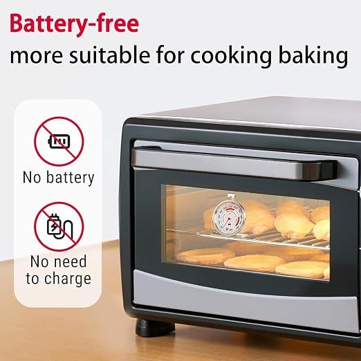 2.64" Oven Thermometer 100-600°F Kitchen Cooking Thermometer Instant Read - Image 5