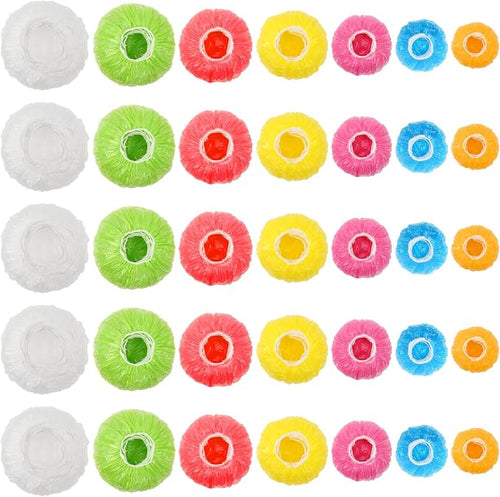 175Pcs 7 Colors Reusable Elastic Food Covers, Sublaga 7 Sizes Plastic Bowl by Sublaga