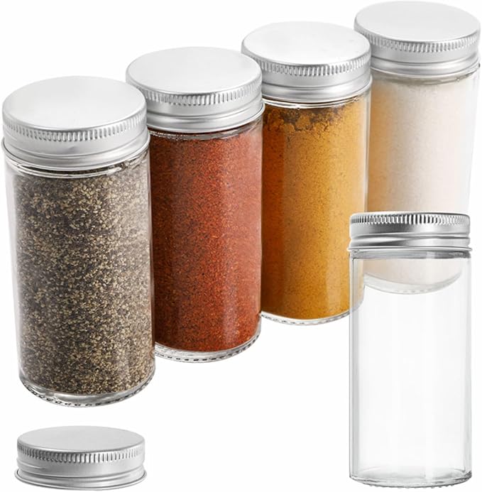 Tebery 30 Pack Round Spice Bottles Jars - Image 3