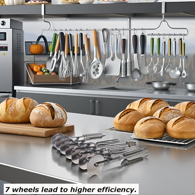 Star Brand Pastry Cutter with Grinder Spaghetti Dough Roller Knife Stainless - Image 7
