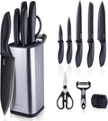 RAXCO Knife Set with Block, 10-Piece Kitchen Knives Stainless Steel, by RAXCO