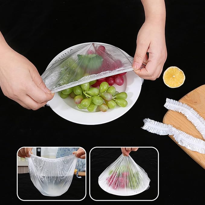 300pcs Reusable Elastic Food Covers - Image 2