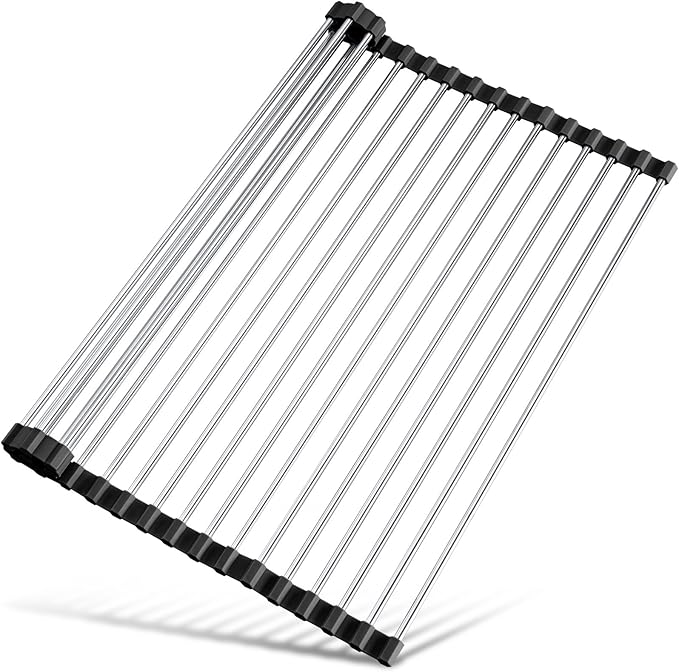 Tomorotec 21" x 15.5" Roll Up Dish Drying Rack Over Sink Drying Rack Sink Cover by Tomorotec