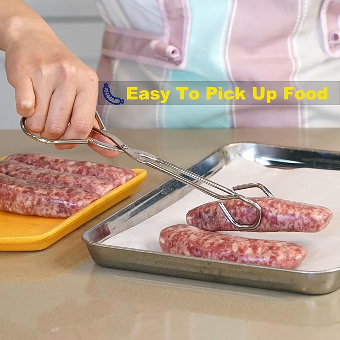 Hiash 9-Inch Heavy Duty Stainless Steel Kitchen Tongs - Image 4