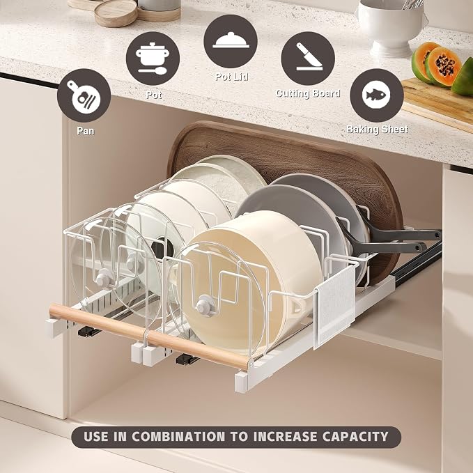 Magheo Pull Out Pots and Pans Organizer Under Cabinet - Image 2