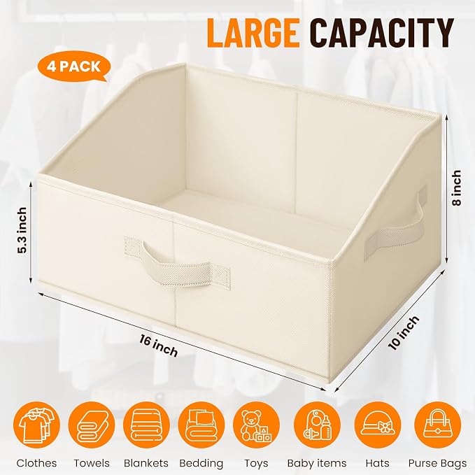 Criusia Closet Organizers Bins 4 Pack - Image 4