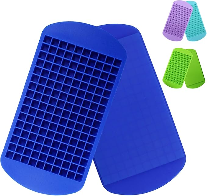 LeeYean Silicone Mini Ice Cube Trays 2 Pack, 160 Small Ice Cube Molds Easy by LeeYean