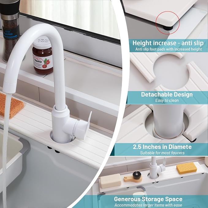 Fast Drying Stone Faucet Mat for Kitchen Sink - Image 4