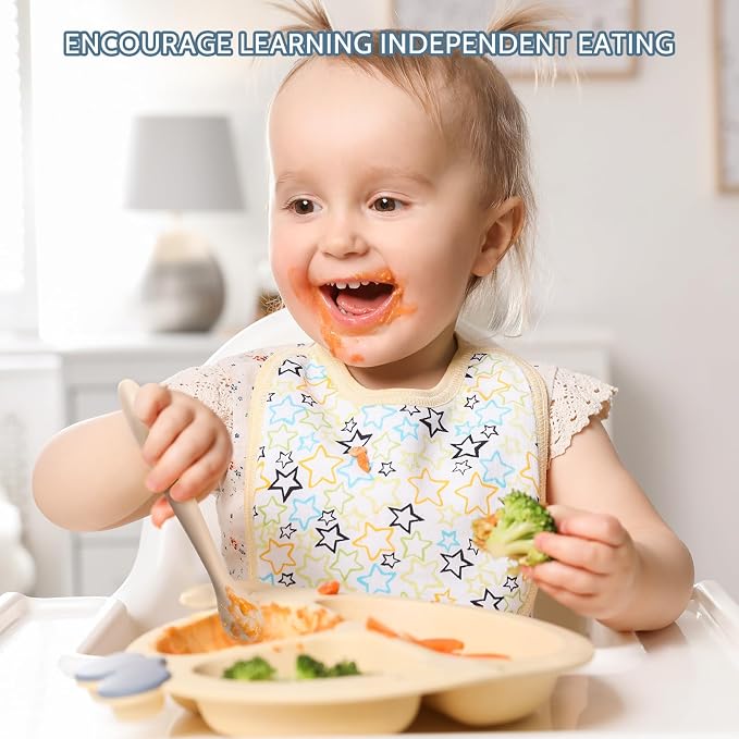 6 Piece Silicone Baby Feeding Spoons, First Stage Infant Soft-Tip Easy on Gums - Image 5