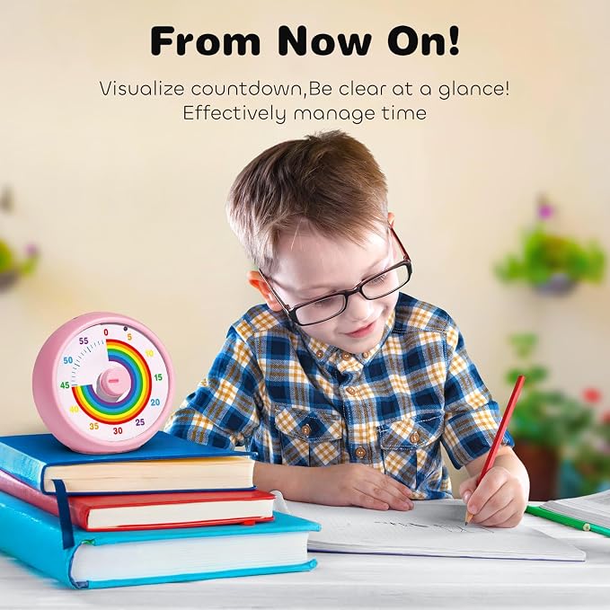 Visual Timer for Kids, 60-Minute Countdown Timer for Classroom Office Kitchen - Image 4