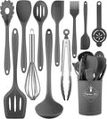 Kitchen Utensils Set-12 Pieces Silicone Cooking Utensils Set 392°F Heat by Pranski