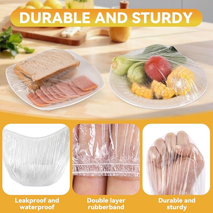 200pcs Bowl Covers Bread Proofing Reusable Large Shower Caps - Image 5