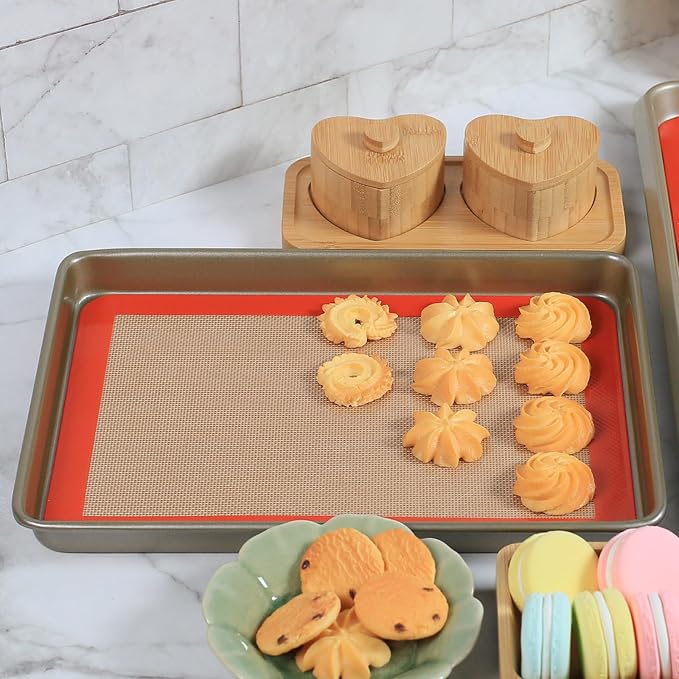 AMYONE Quarter Sheet Silicone Baking Mat, Reusable Baking Sheet Liners - Image 5