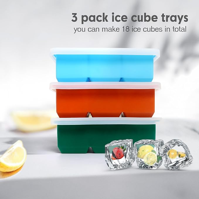 Excnorm Silicone Ice Cube Trays 3 Pack - Image 5