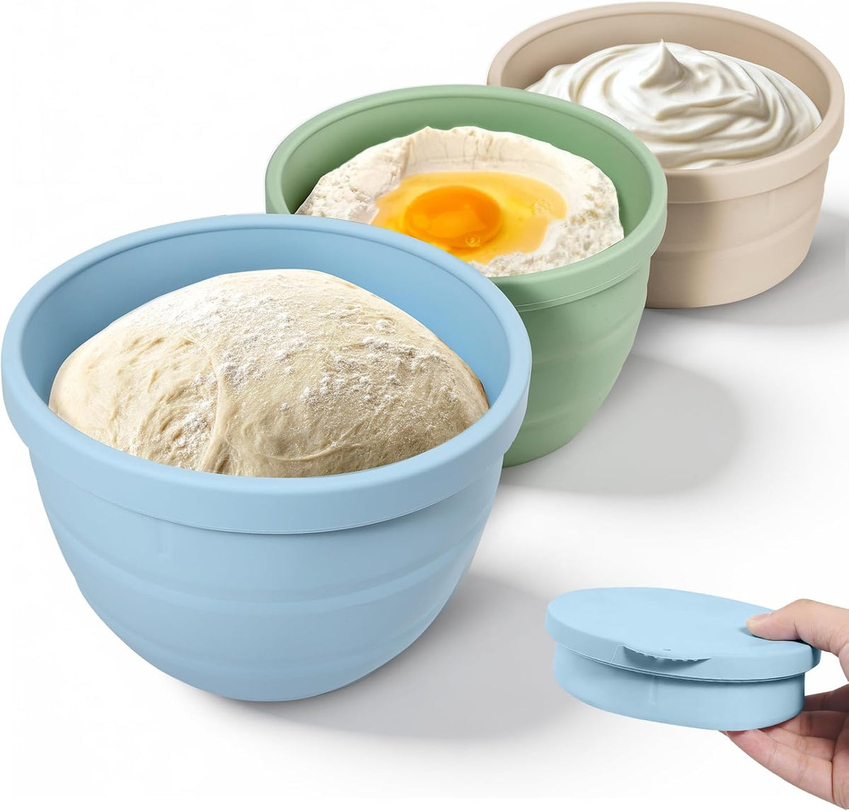 4.5 Qt Collapsible Silicone Bowl Liners for KitchenAid Stand Mixer