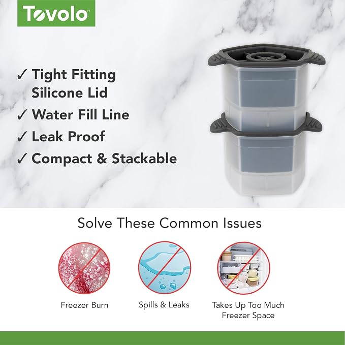 Tovolo Rose Ice Cube Mold Pack of 2 Large Craft Ice Molds - Image 3