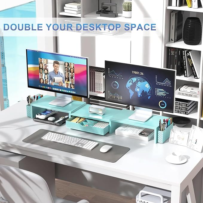 gianotter Dual Monitor Stand Riser, Desk Organizer - Image 6