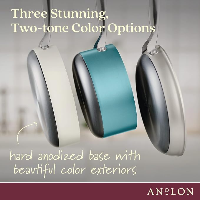 Anolon Achieve Hard Anodized Nonstick Cookware Pots and Pans Set, 9 Piece - Image 8