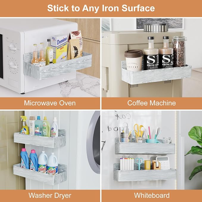 Mystozer Magnetic Spice Rack for Refrigerator, Kitchen Organizer and Storage - Image 6