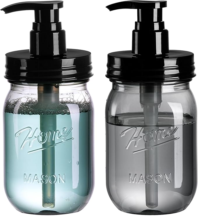 Amolliar Plastic Mason Jar Soap Dispenser by Amolliar