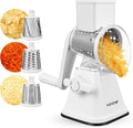 NutriChef 3 in 1 Cheese Grater & Shredder | Strong Suction Base, Rotary Handle by NutriChef%E2%84%A2Kitchen