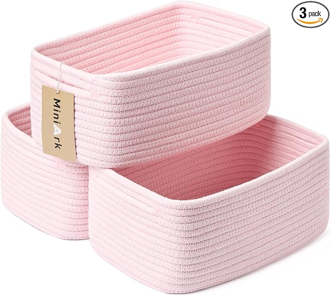 MiniArk Small Storage Baskets for Organizing | Closet Organizer Bins | Shelf by MiniArkStorageBasketsHome