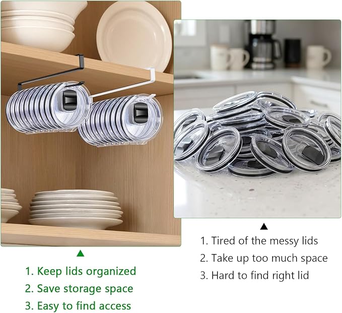 Cup Lid Organizer, Tumbler Lid Holder - Image 5