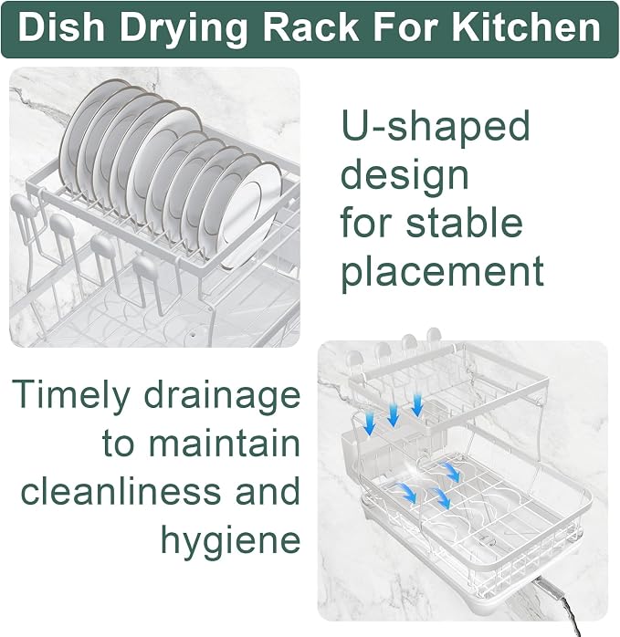 LIYI Dish Drying Rack, Large Dish Rack - Image 4