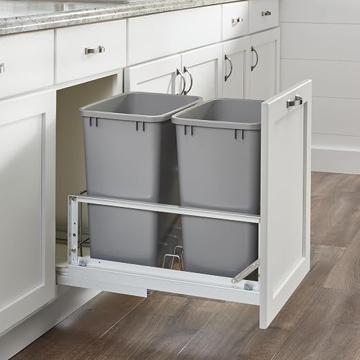Rev-A-Shelf Polymer Replacement 35 Quart Trash Bin Recycle Waste Garbage - Image 9