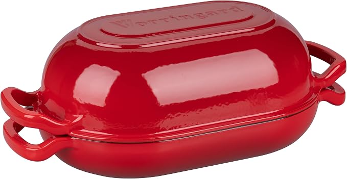 VORRINGARD Enameled Cast Iron Sourdough Bread Oven, Dutch Oven, Loaf Cast Iron - Image 9
