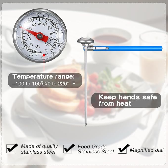 Xuhal 6 Pcs Stainless Steel Kitchen Thermometer - Image 3