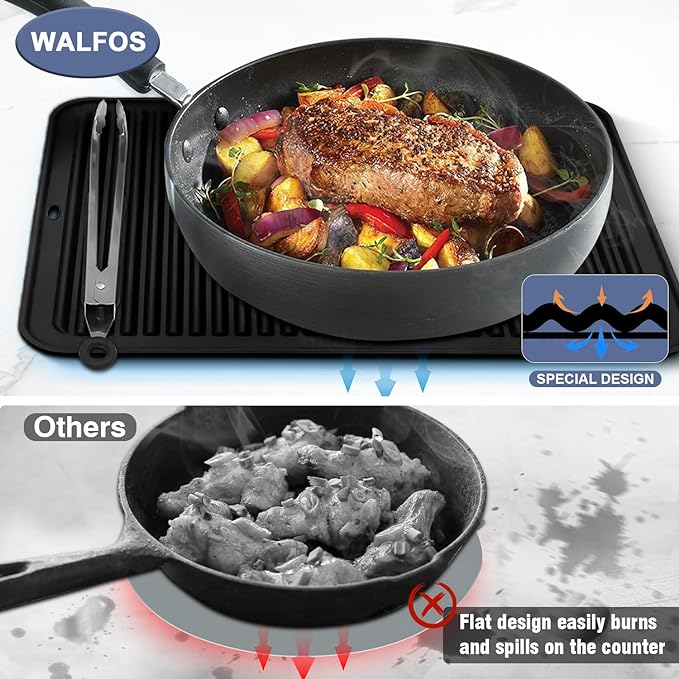 Walfos Large Silicone Trivet 16x12 Inch, Trivets - Image 5