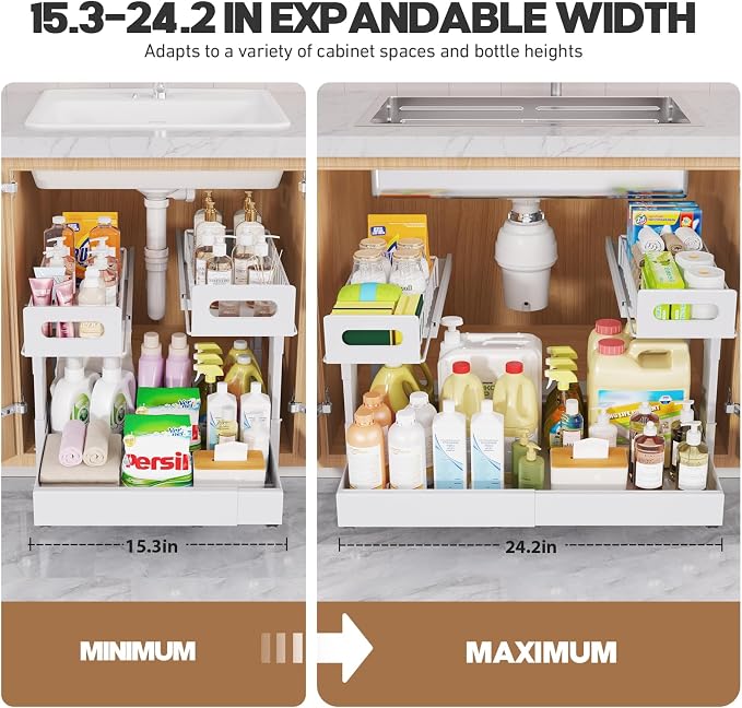 1 Pack Expandable Under Sink Organizers Storage - Image 7