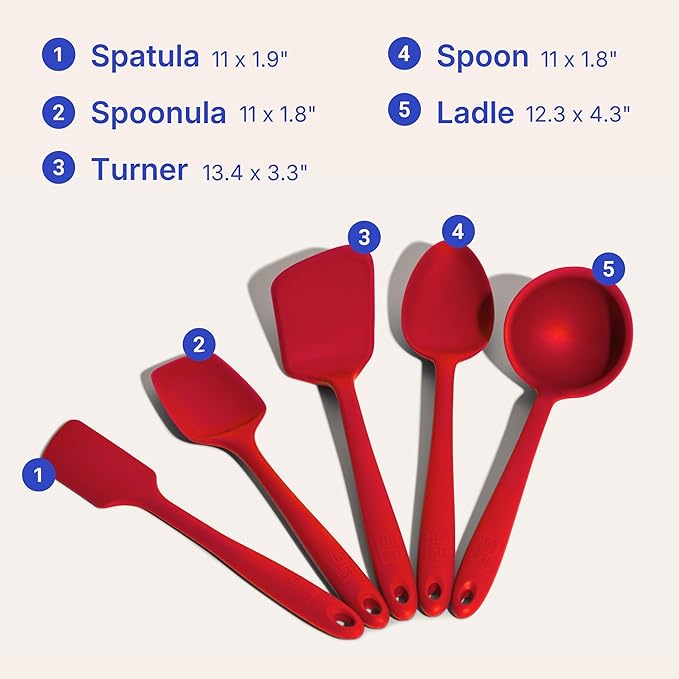 GIR 5-Piece Silicone Kitchen Utensils Set, Non-Toxic Cooking Utensils - Image 6