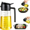 Olive Oil Sprayer for Cooking – 2 in 1 Olive Oil Dispenser Bottle for by WANKODA