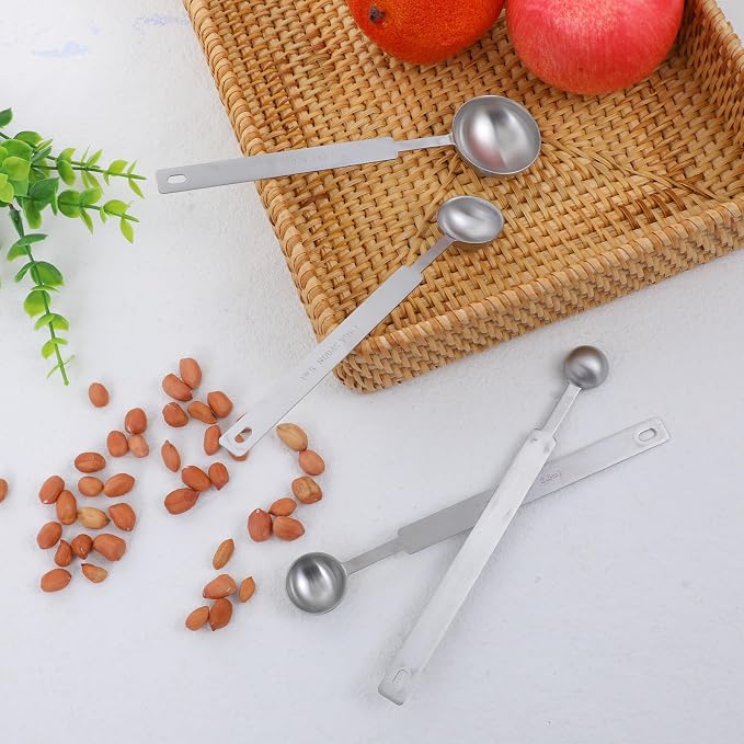 4 Pcs Long Handle Measuring Spoons Set Stainless Steel Measuring Spoon Set - Image 6